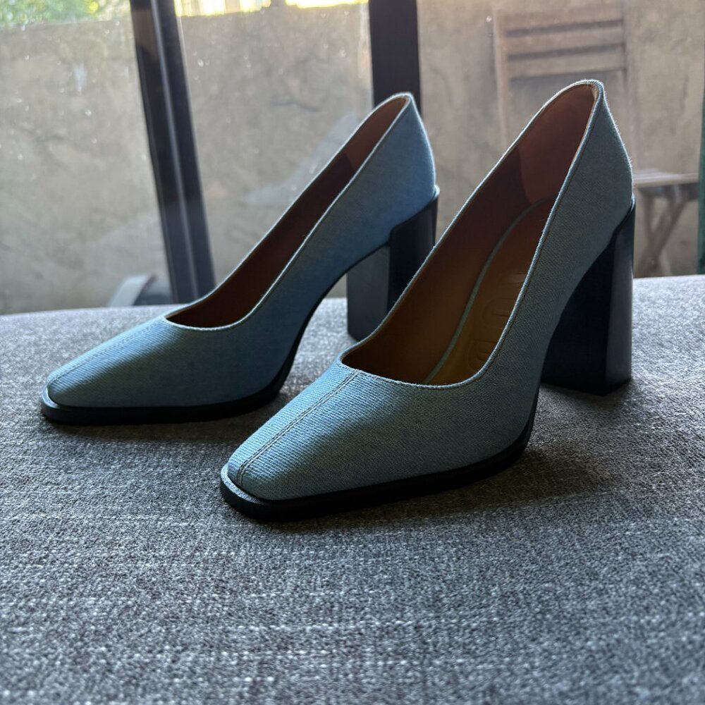 Staud Denim Paz Pump